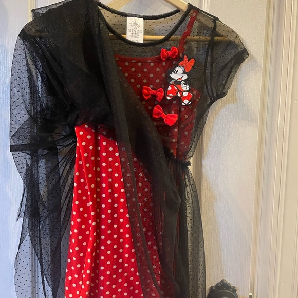 Disney Minnie Red and Black Polka Dot Dress and Ears - Picture 4 of 5